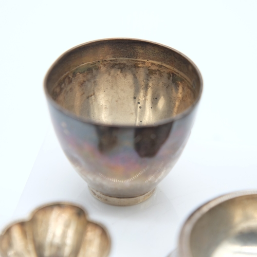 144 - Collection of small hallmarked silver items, silver 116g combined. UK P&P Group 1 (£18+VAT for the f... 