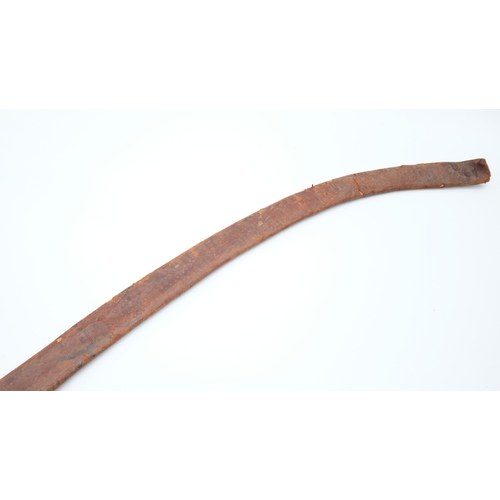 164 - British cavalry sword with custom horn handle, with leather scabbard, blade L: 76 cm. Not available ... 