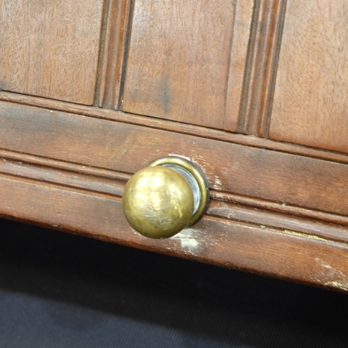 272 - 19th Century brass mounted mahogany purdonium with liner, H: 39 cm. Not available for in-house P&P