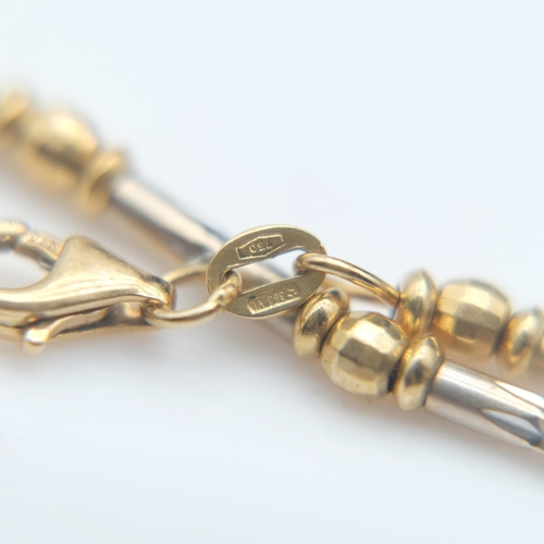 64 - Contemporary 18ct white and yellow gold bracelet, L: 20 cm, 5.6g. UK P&P Group 0 (£7+VAT for the fir... 