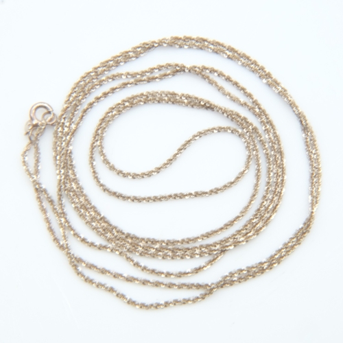 71 - Long 925 silver twist link necklace, L: 96 cm, 4g. UK P&P Group 0 (£7+VAT for the first lot and £1+V... 