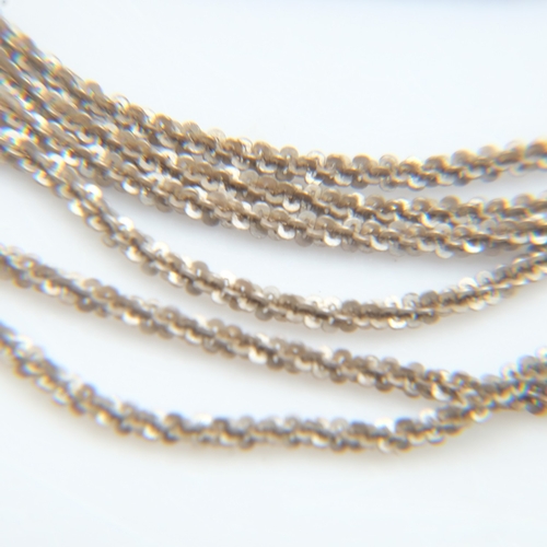 71 - Long 925 silver twist link necklace, L: 96 cm, 4g. UK P&P Group 0 (£7+VAT for the first lot and £1+V... 