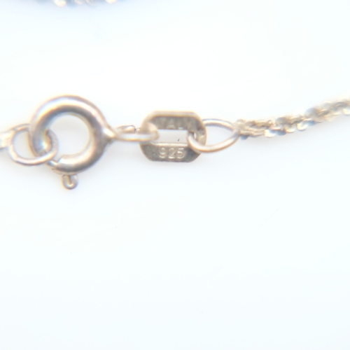 71 - Long 925 silver twist link necklace, L: 96 cm, 4g. UK P&P Group 0 (£7+VAT for the first lot and £1+V... 