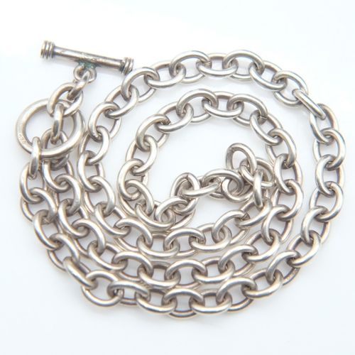 83 - 925 silver chain with T-Bar clasp, H: 46 cm, 42g. UK P&P Group 0 (£7+VAT for the first lot and £1+VA... 