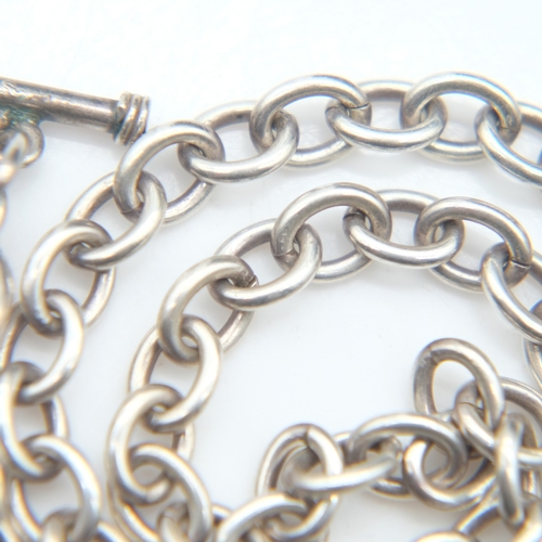 83 - 925 silver chain with T-Bar clasp, H: 46 cm, 42g. UK P&P Group 0 (£7+VAT for the first lot and £1+VA... 