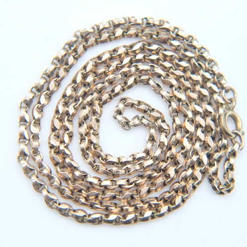 84 - Unmarked 9ct rose gold neck chain, L: 79 cm, 14.5g. UK P&P Group 0 (£7+VAT for the first lot and £1+... 