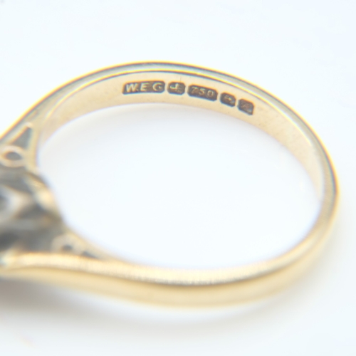 90 - 18ct gold diamond set solitaire ring, size K, 3.1g. UK P&P Group 0 (£7+VAT for the first lot and £1+... 