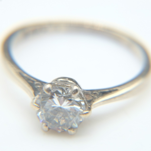 92 - 18ct white gold diamond set solitaire ring, size K/L, 2.9g. UK P&P Group 0 (£7+VAT for the first lot... 