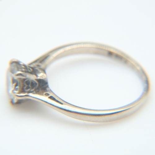 92 - 18ct white gold diamond set solitaire ring, size K/L, 2.9g. UK P&P Group 0 (£7+VAT for the first lot... 