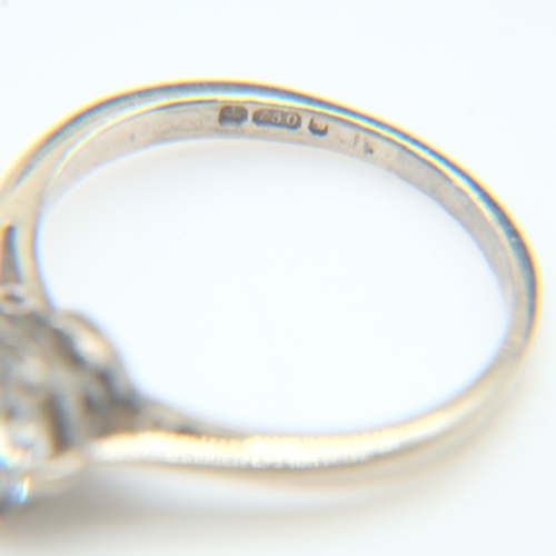 92 - 18ct white gold diamond set solitaire ring, size K/L, 2.9g. UK P&P Group 0 (£7+VAT for the first lot... 