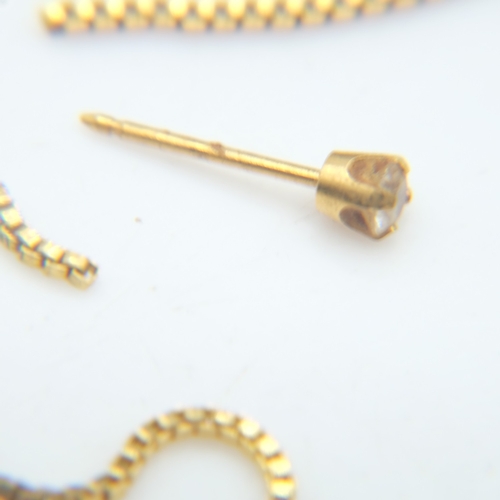 93 - 9ct gold broken chain and single earring, 3.8g combined. UK P&P Group 0 (£7+VAT for the first lot an... 