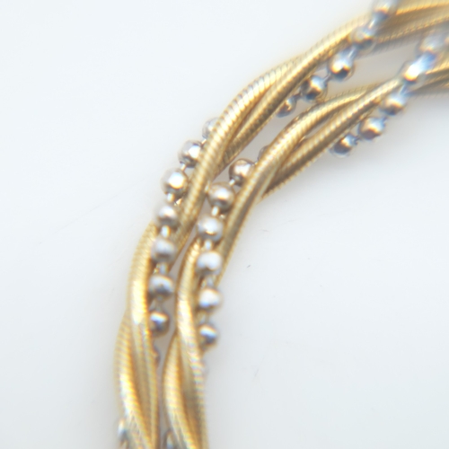 96 - Contemporary 9ct white and yellow gold necklet, L: 41 cm, 7.9g. UK P&P Group 0 (£7+VAT for the first... 