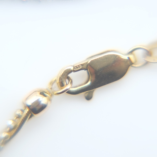 96 - Contemporary 9ct white and yellow gold necklet, L: 41 cm, 7.9g. UK P&P Group 0 (£7+VAT for the first... 