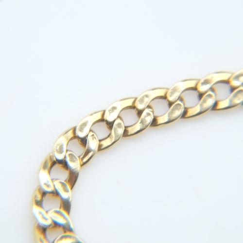 98 - 18ct gold identity bracelet, uninscribed, one link damaged, L: 18 cm, 3.9g. UK P&P Group 0 (£7+VAT f... 
