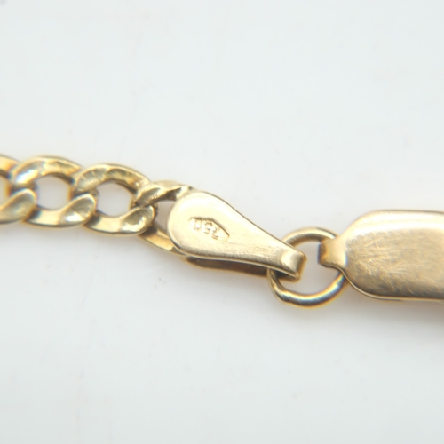 98 - 18ct gold identity bracelet, uninscribed, one link damaged, L: 18 cm, 3.9g. UK P&P Group 0 (£7+VAT f... 