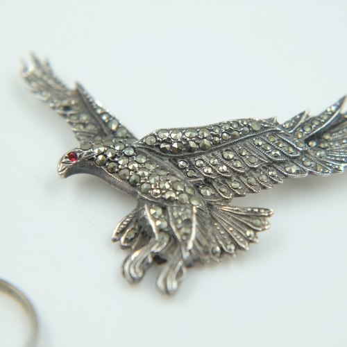 112A - Mixed silver jewellery including a bangle, 80g combined. UK P&P Group 0 (£7+VAT for the first lot an... 