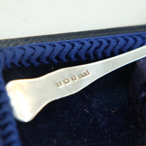 137 - Set of six cased hallmarked teaspoons in fitted case, 68g spoons combined. UK P&P Group 1 (£18+VAT f... 