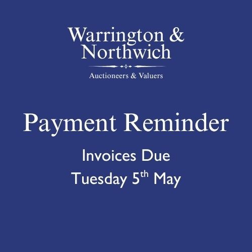 2300A - A polite reminder that invoices from this sale should be settled by Tuesday 5th May.

If you have an... 