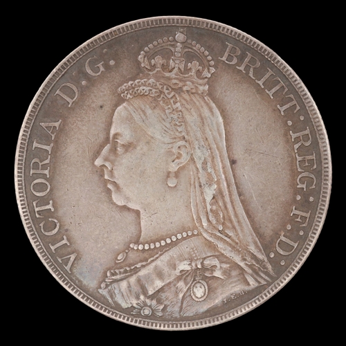2120 - 1887 silver crown of queen Victoria. Grade nEF. UK P&P Group 0 (£7+VAT for the first lot and £1+VAT ... 