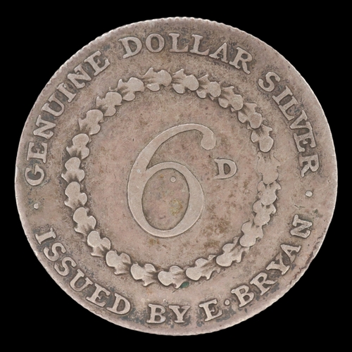 2138 - 1811 silver Bristol sixpence token. Grade gVF. UK P&P Group 0 (£7+VAT for the first lot and £1+VAT f... 