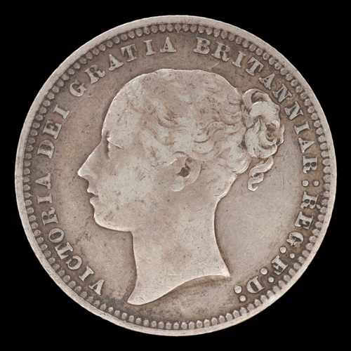 2139 - 1868 d7 silver shilling of queen Victoria. Grade gVF. UK P&P Group 0 (£7+VAT for the first lot and £... 