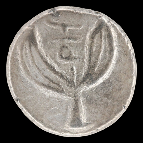 2145 - 400bc Greek silver brutium litra, Lion with olive branch. Grade gVF. UK P&P Group 0 (£7+VAT for the ... 