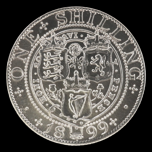 2150 - 1899 silver shilling of queen Victoria. Grade VF. UK P&P Group 0 (£7+VAT for the first lot and £1+VA... 