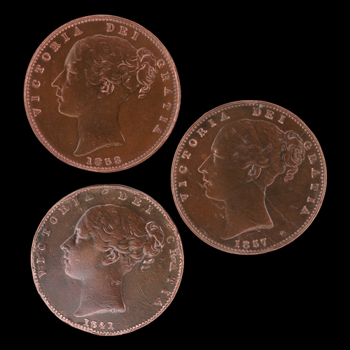 2154 - Three farthings of queen Victoria. Grade VF+. UK P&P Group 0 (£7+VAT for the first lot and £1+VAT fo... 
