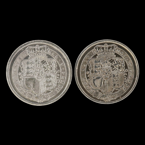 2157 - 1816 and 1820 silver shillings of George III. Grade VF. UK P&P Group 0 (£7+VAT for the first lot and... 