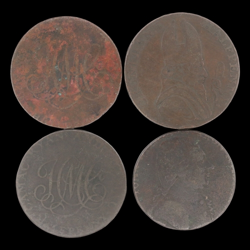 2160 - c1800's Workhouse tokens, mostly Irish. Grade circulated. UK P&P Group 0 (£7+VAT for the first lot a... 