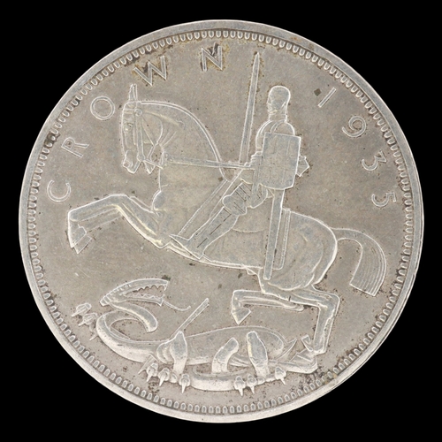 2161 - 1935 silver crown of George V - grade nEF. UK P&P Group 0 (£7+VAT for the first lot and £1+VAT for s... 