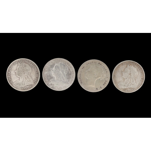 2178 - Four silver sixpences of queen Victoria. Grade circulated. UK P&P Group 0 (£7+VAT for the first lot ... 