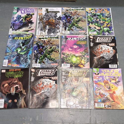 1361 - Thirteen DC Justice League, ten Red Hood comics, and twenty-three other Marvel comics. Not available... 