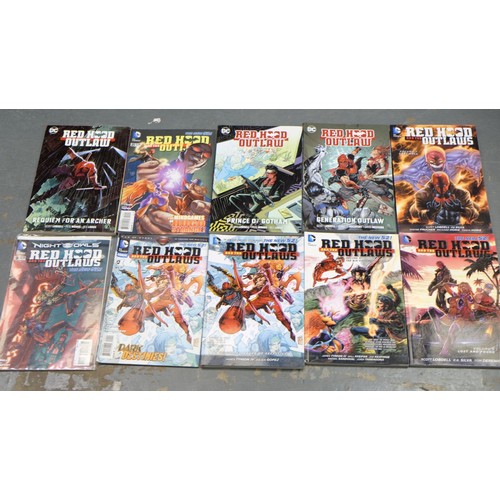 1361 - Thirteen DC Justice League, ten Red Hood comics, and twenty-three other Marvel comics. Not available... 
