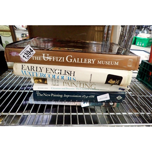 1394 - Shelf of western art history books. Not available for in-house P&P