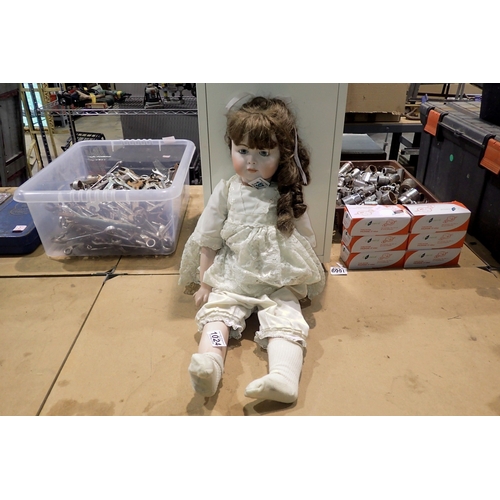 1024 - J.M.B., 117 doll, 63 cm, bisque head, fully jointed body. UK P&P Group 2 (£24+VAT for the first lot ... 
