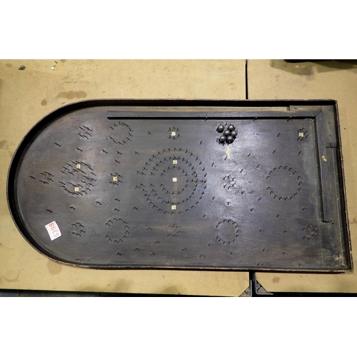 1031 - Vintage bagatelle game, with six metal marbles. Not available for in-house P&P