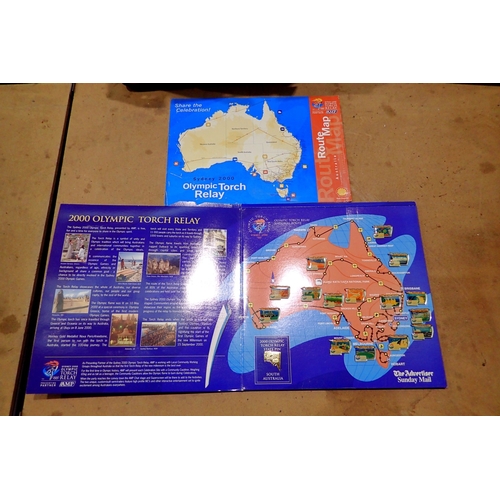1038 - 2000 Sydney Olympics torch relay pin album. Not available for in-house P&P