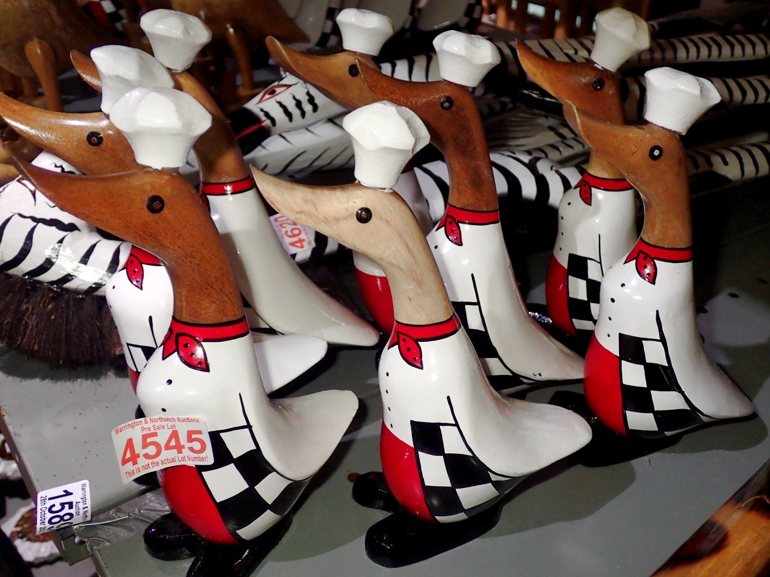 Lifestyle Arts Fair Trade, new old stock. Eight carved hardwood chef ...