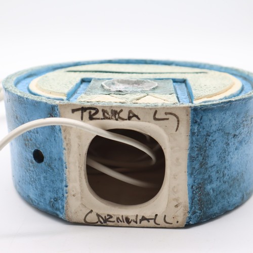 Mid century Troika pottery wheel lamp designed by Annette Walters, with ...