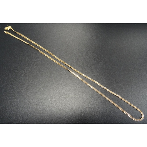 64 - TWENTY-TWO CARAT GOLD NECK CHAIN
marked 916, approximately 46cm long and 3.9 grams