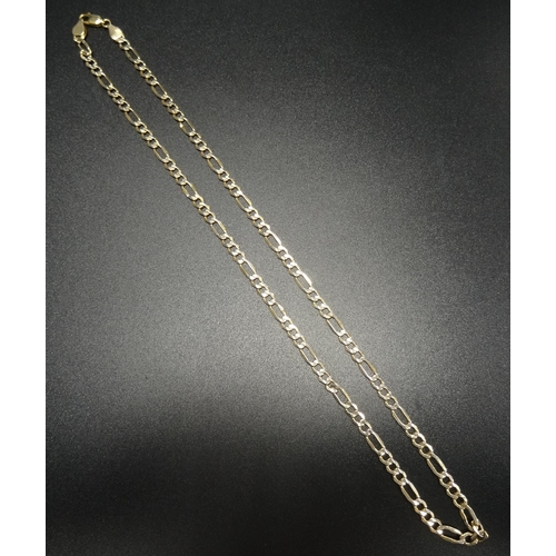 97 - NINE CARAT GOLD FANCY CURB LINK NECKLACE
48cm long and approximately 4.8 grams