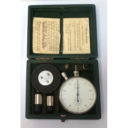 223 - 20Th CENTURY JAQUET TACHOMETER
with interchangeable applicatirs, contained in a fitted case with ori... 