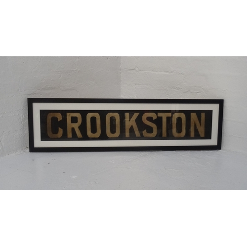 251 - ORIGINAL GLASGOW CORPORATION LINEN TRAM DESTINATION BLIND - CROOKSTON
circa 1940s from the older Sta... 