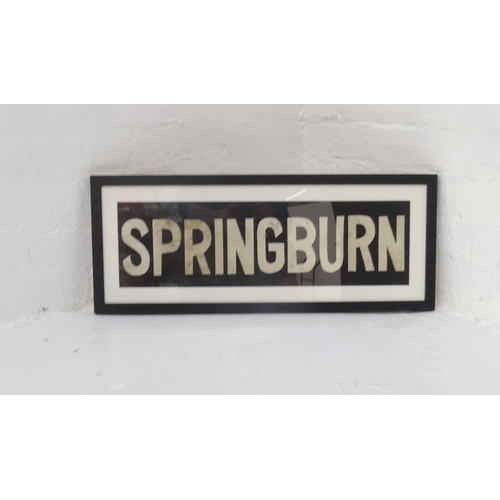 254 - ORIGINAL GLASGOW CORPORATION LINEN TRAM DESTINATION BLIND - SPRINGBURN
circa 1950s from Coronation C... 