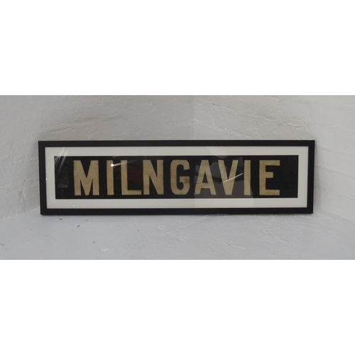 255 - ORIGINAL GLASGOW CORPORATION LINEN TRAM DESTINATION BLIND - MILNGAVIE
circa 1940s from the older Sta... 