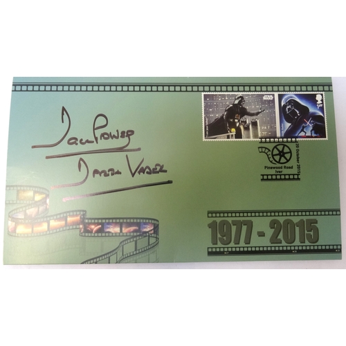 307 - DAVE PROWSE, DARTH VADAR, SIGNED STAR WARS FIRST DAY STAMPED COVER 
dated 20th October 2015, with Ce... 