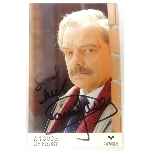 308 - DAVID JASON SIGNED COLOUR PHOTOGRAPHIC PRINT 
from his role as Detective Jack Frost in the televisio... 