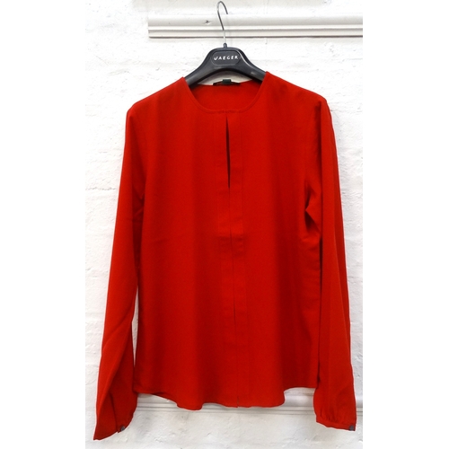 314 - THREE ITEMS OF LADIES RALPH LAUREN CLOTHING
comprising a red blouse (size L), new with tags; a long ... 