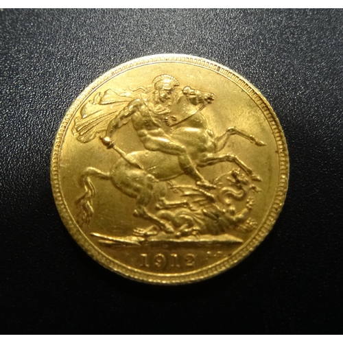 338 - GEORGE V GOLD SOVEREIGN COIN 
dated 1912